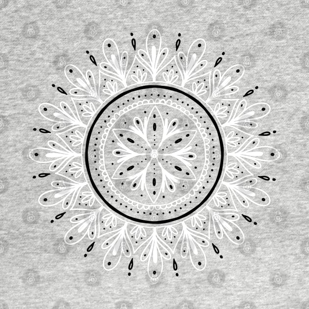 Black and White Mandala by Lizzamour